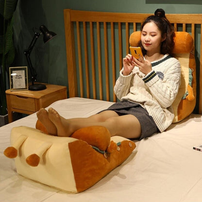 Soft Cute Bread Shaped Back Cushion