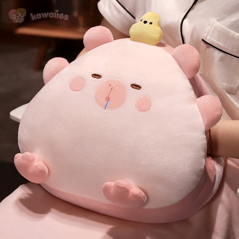 Adorable Stuffed Toy Pillow with Cozy Throw Blanket
