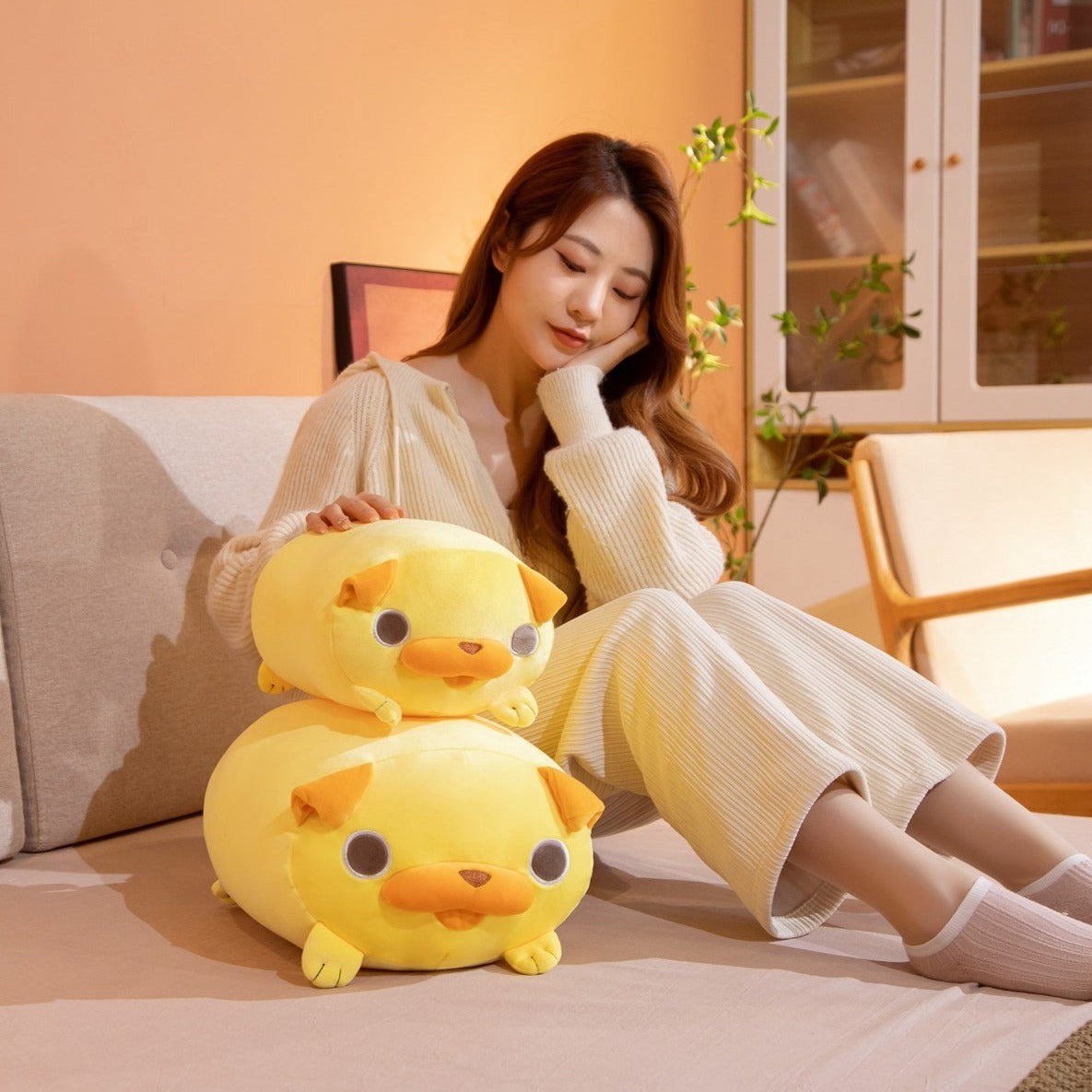 Cute Yellow Pug Soft Toys