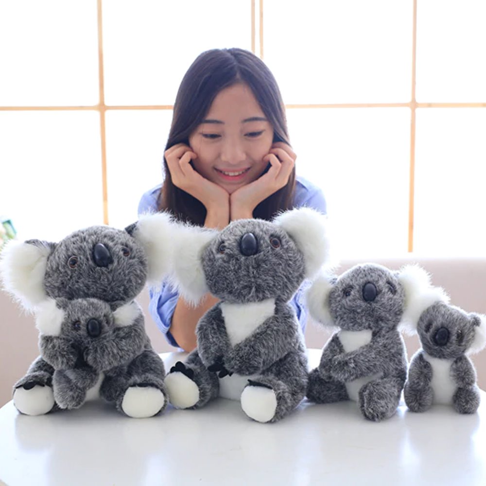 Adorable Koala Family Statue