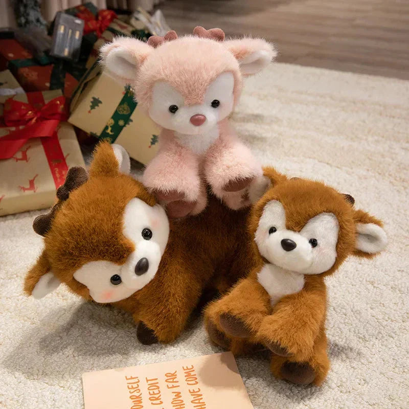Adorable Fuzzy Reindeer Soft Toys