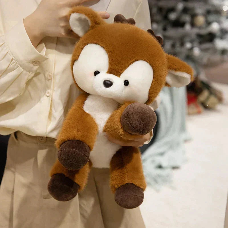 Adorable Fuzzy Reindeer Soft Toys