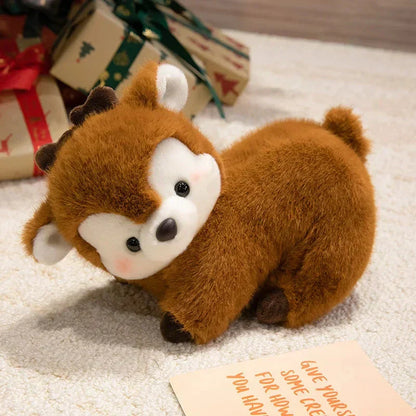 Adorable Fuzzy Reindeer Plush Toys