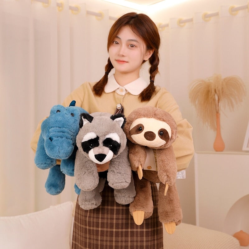 Cuddly Sloth Fox Raccoon Soft Plush Toys