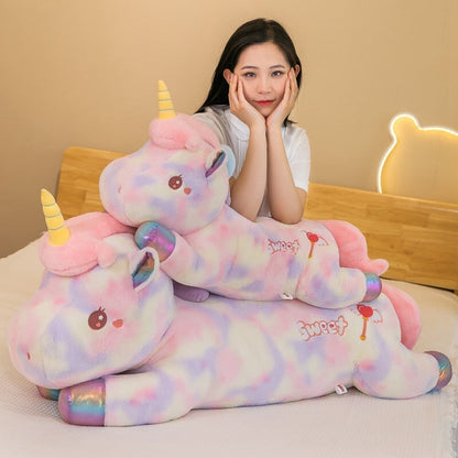 Vibrant Rainbow Plush Unicorn Toys