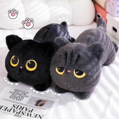 Big Soft Gray Plush Cat Toys