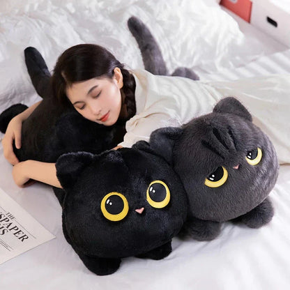 Big Soft Gray Plush Cat Toys
