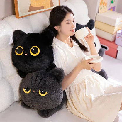 Big Soft Gray Plush Cat Toys - Luxicro