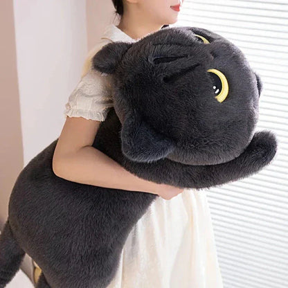 Big Soft Gray Plush Cat Toys