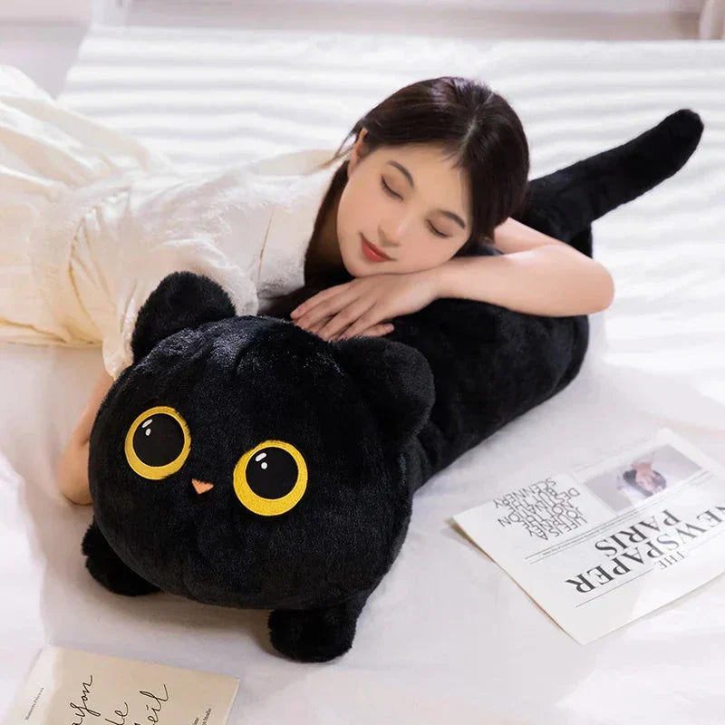 Big Soft Gray Plush Cat Toys