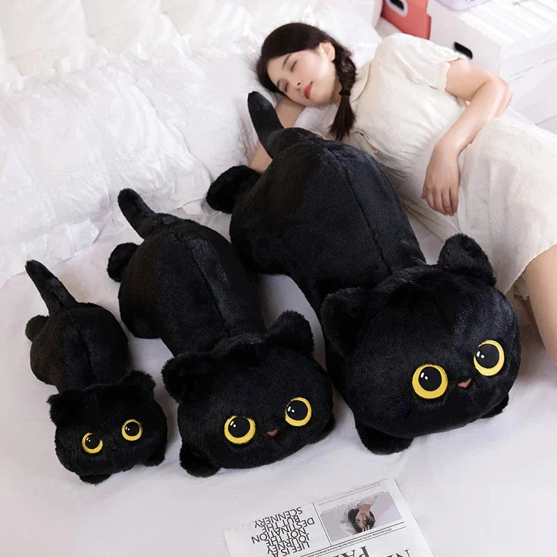 Big Soft Gray Plush Cat Toys