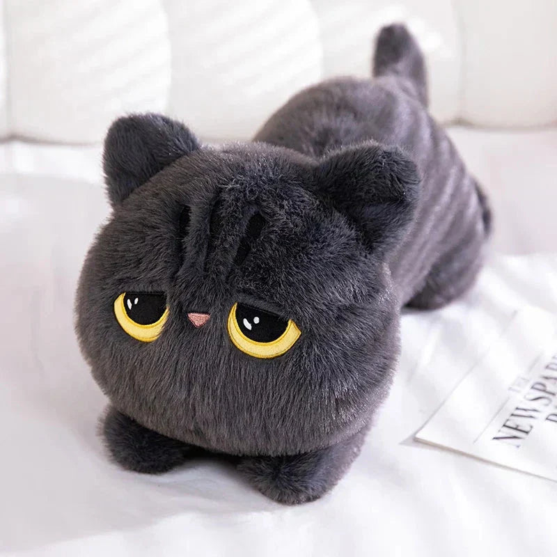 Big Soft Gray Plush Cat Toys
