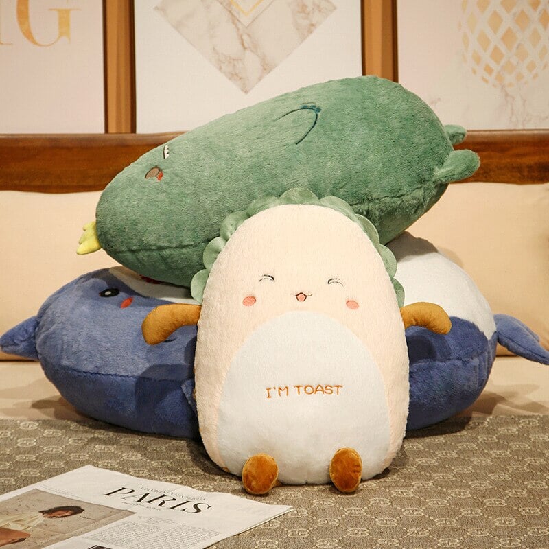 Cute Long Fluffy Pancake Plush Toy