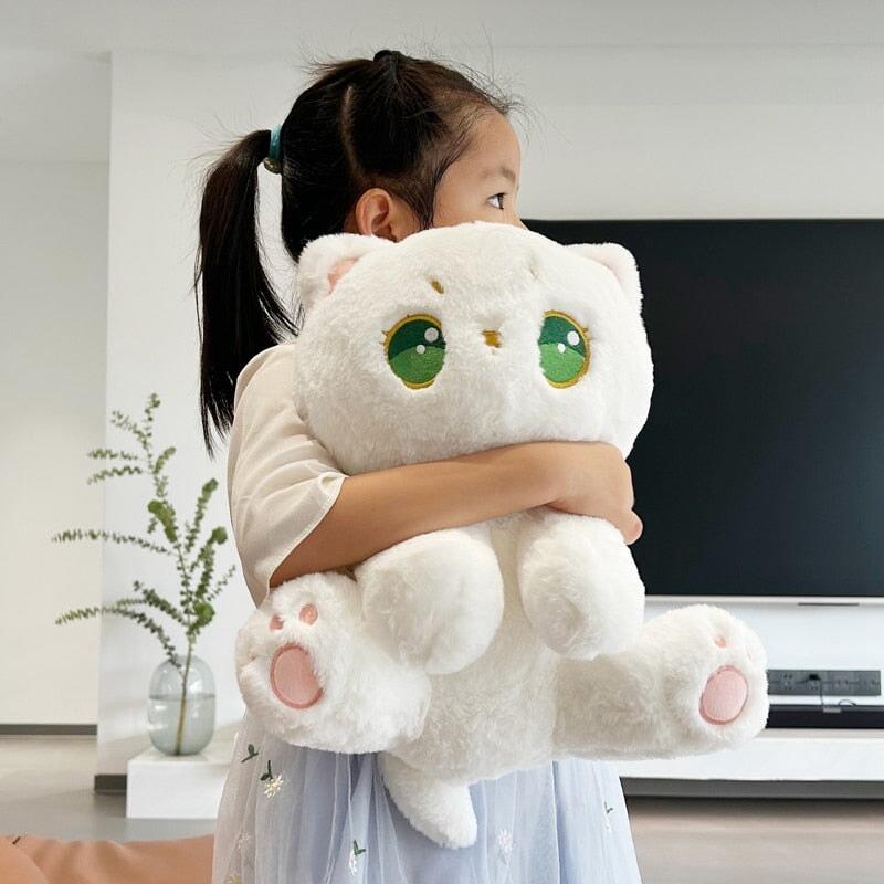 Cuddly White Kitten Soft Plush Toy
