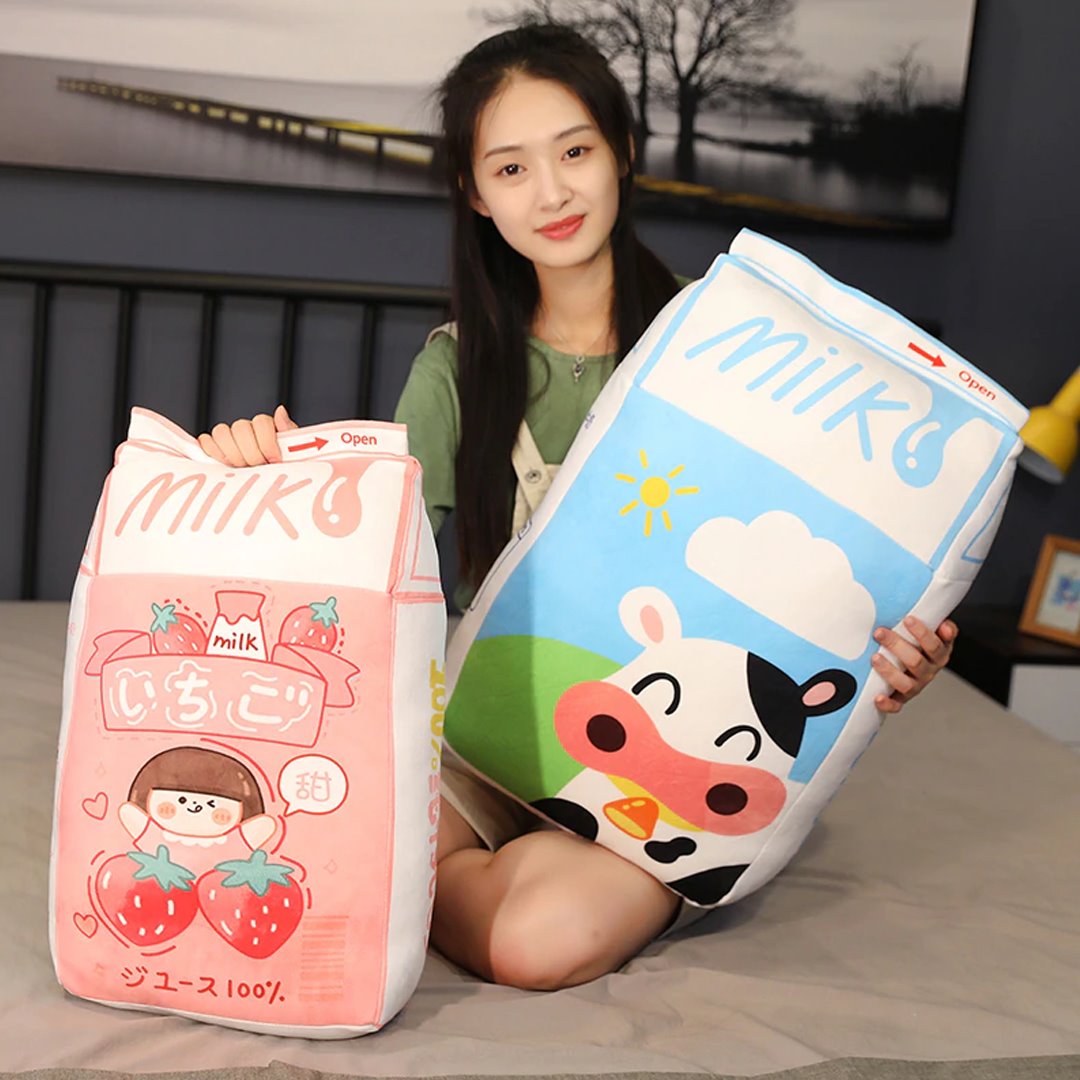 Soft Milk Box Cute Plush Toy