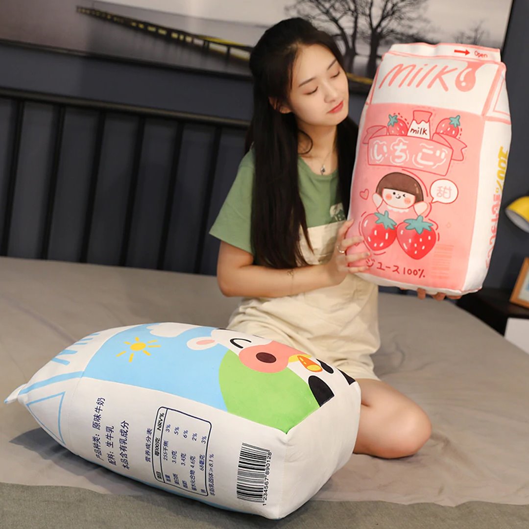 Soft Milk Box Cute Plush Toy