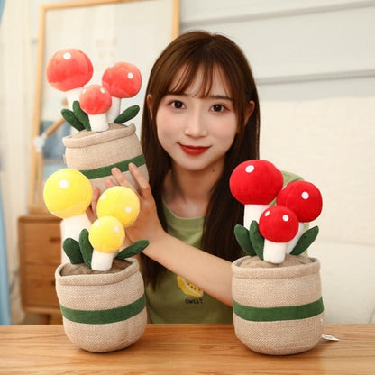Adorable Fun Mushroom Figurine Planter