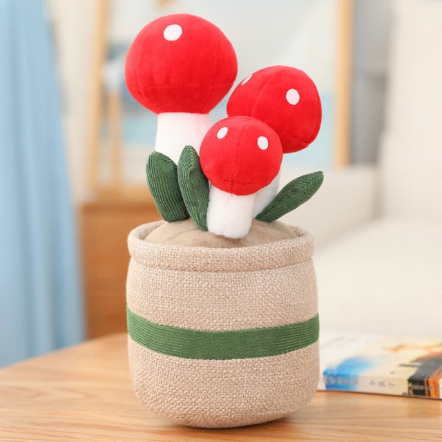 Cute Fungi Planter Soft Toy