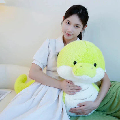 Cuddly Lime Stuffed Snake Toy