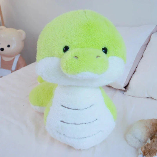 Cuddly Lime Stuffed Snake Toy - Luxicro