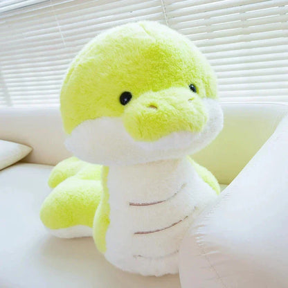 Cuddly Lime Stuffed Snake Toy
