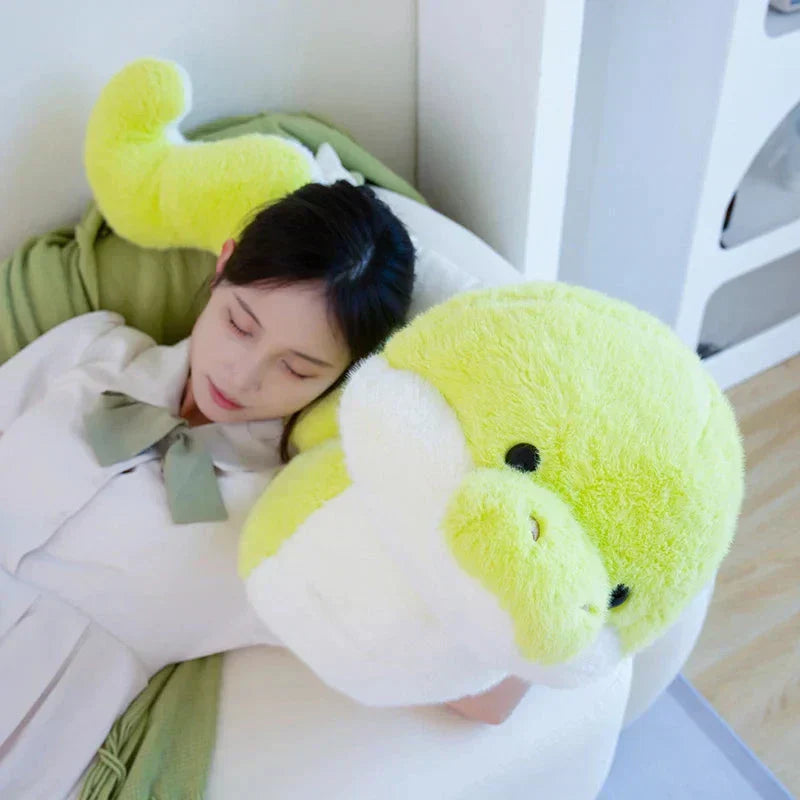 Cuddly Lime Stuffed Snake Toy