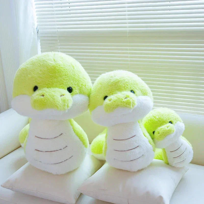 Cuddly Lime Stuffed Snake Toy