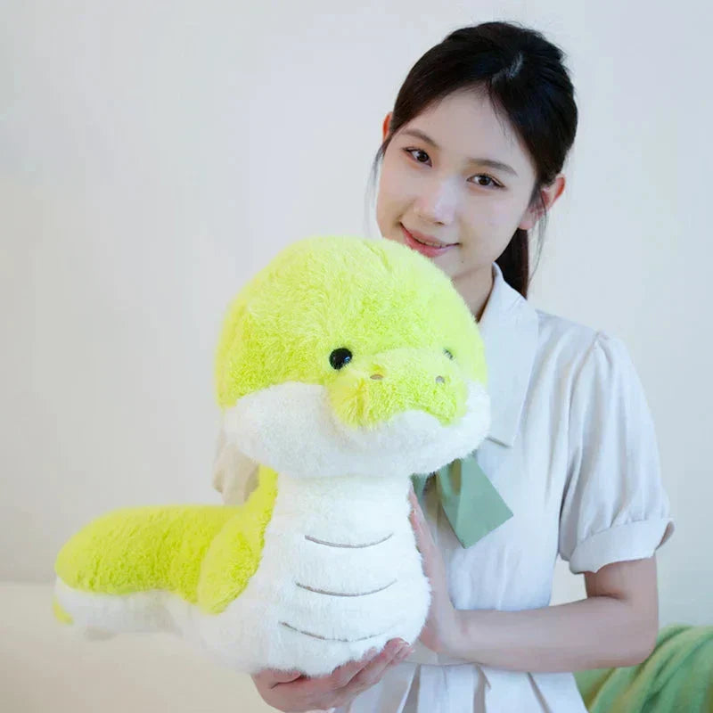 Cuddly Lime Stuffed Snake Toy