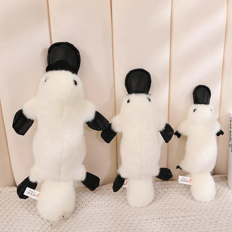 Cuddly Brown White Platypus Stuffed Animal Toy