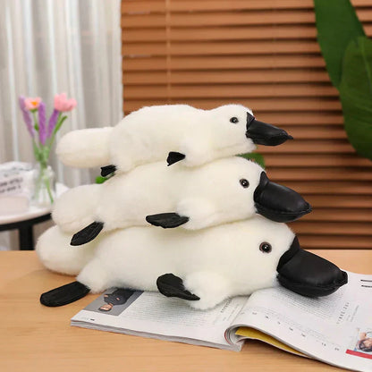 Cuddly Brown White Platypus Stuffed Animal Toy