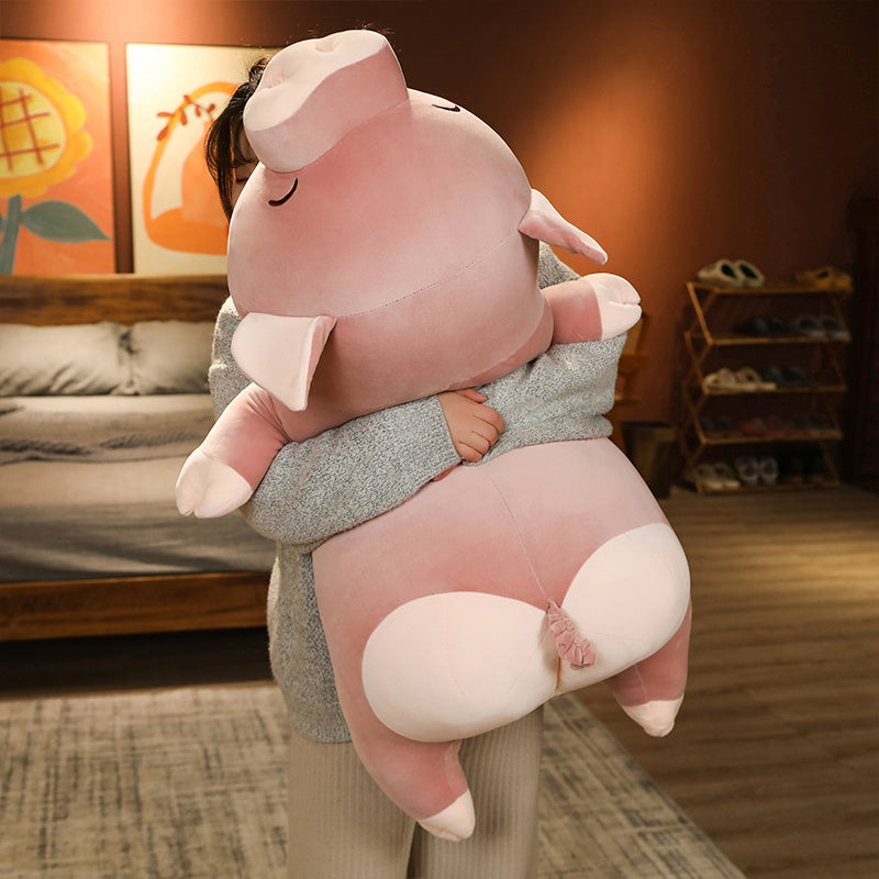 Big Pink Cute Pig Stuffed Animal
