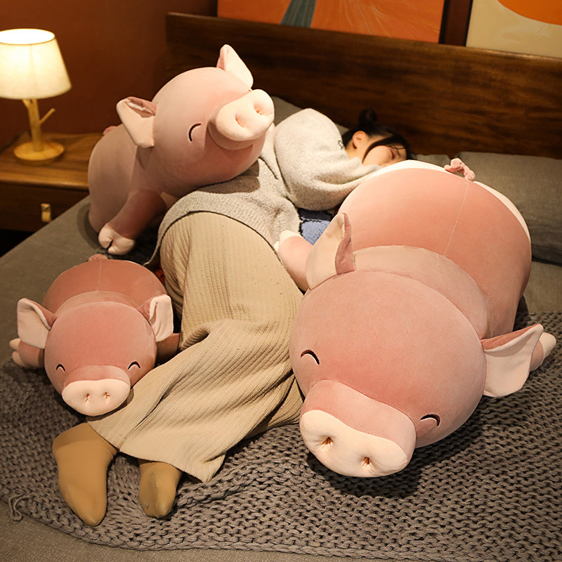 Big Pink Cute Pig Stuffed Animal