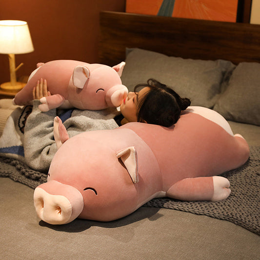 Big Cuddly Pink Pig Soft Toy - Luxicro