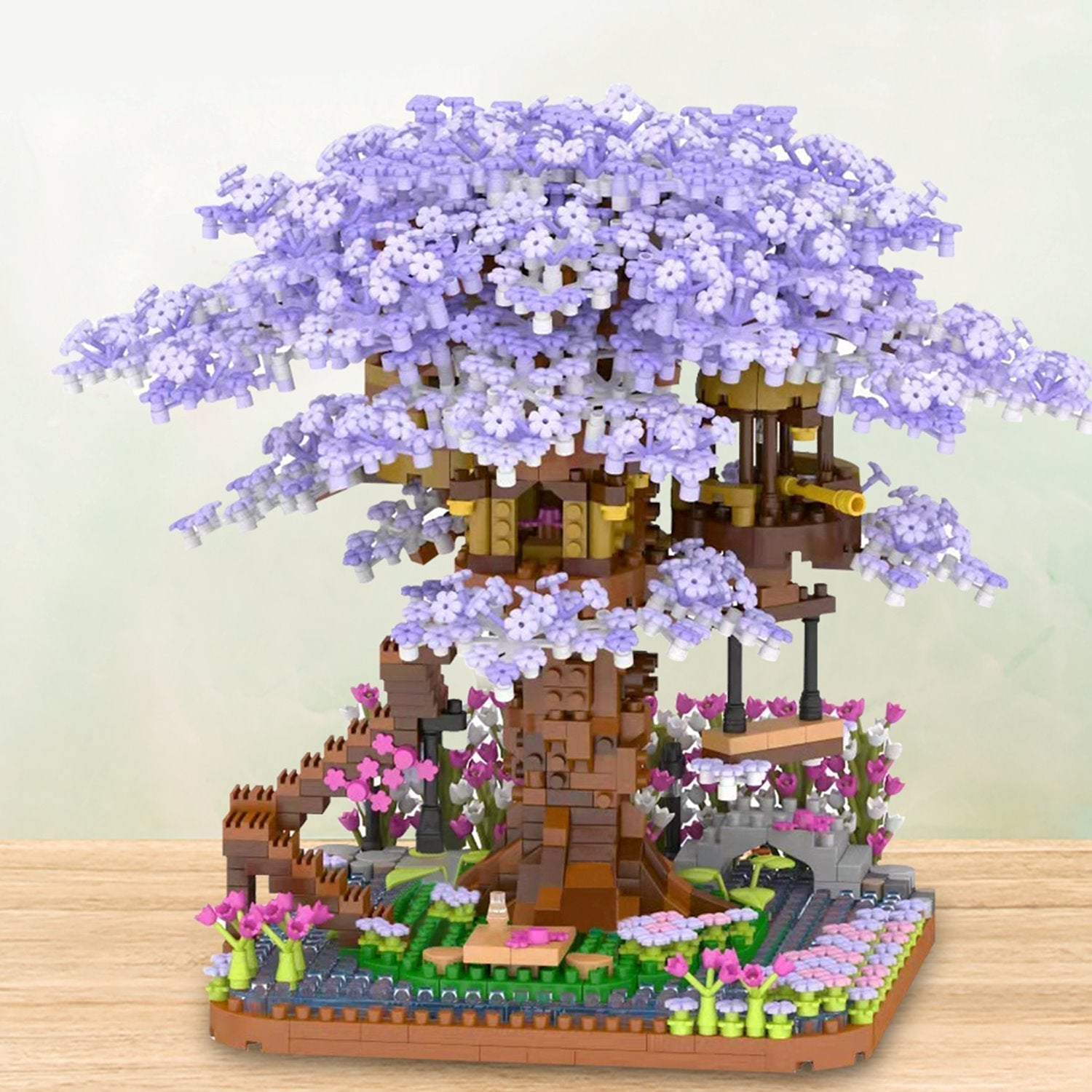 Vibrant Flower Tiny House Figurine Set - Luxicro