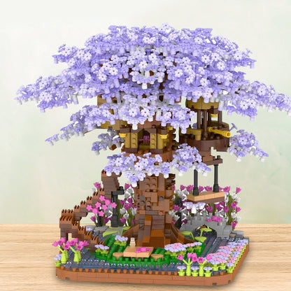 Vibrant Flower Tiny House Figurine Set - Luxicro