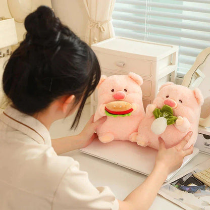 Cuddly Soft Round Pig Plush Toy