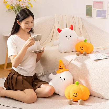 Friendly Ghost Pumpkin Soft Toy