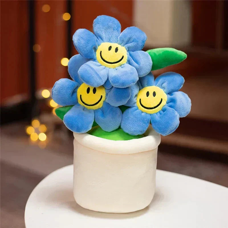 Cheerful Smiley Flower Plush Toy