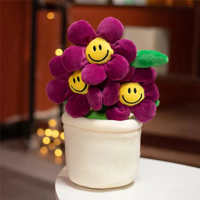 Cheerful Smiley Flower Plush Toy