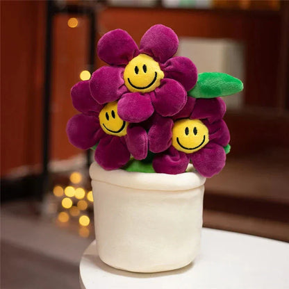 Cheerful Smiley Flower Plush Toy