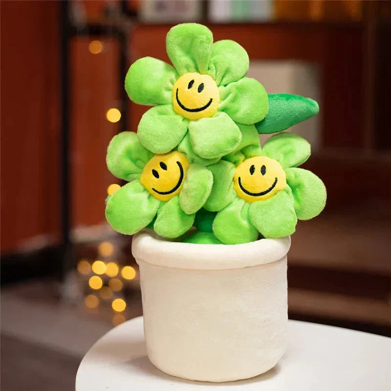 Cheerful Smiley Flower Plush Toy