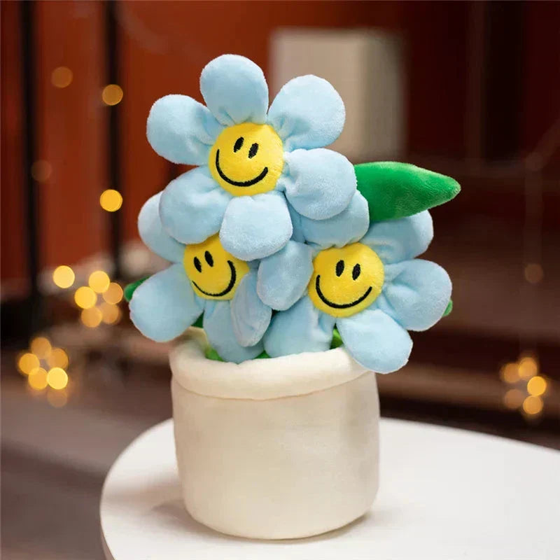Cheerful Smiley Flower Plush Toy