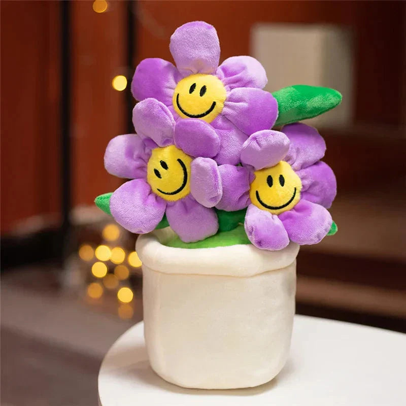 Cheerful Smiley Flower Plush Toy