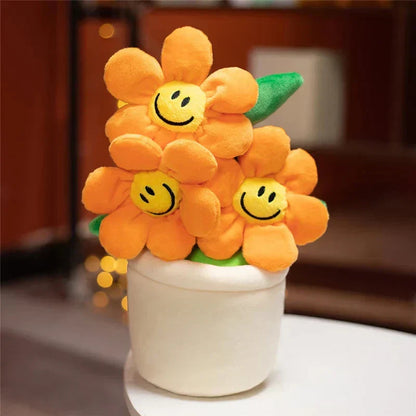 Cheerful Smiley Flower Plush Toy