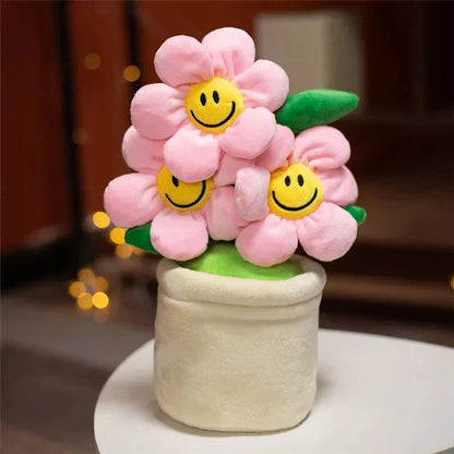 Cheerful Smiley Flower Plush Toy