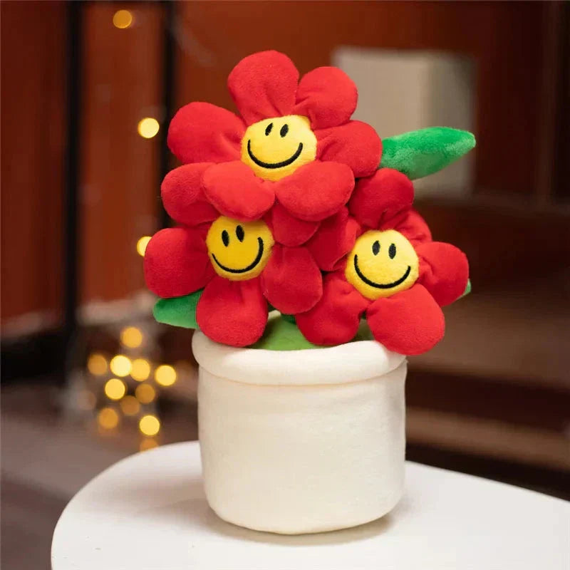 Cheerful Smiley Flower Plush Toy