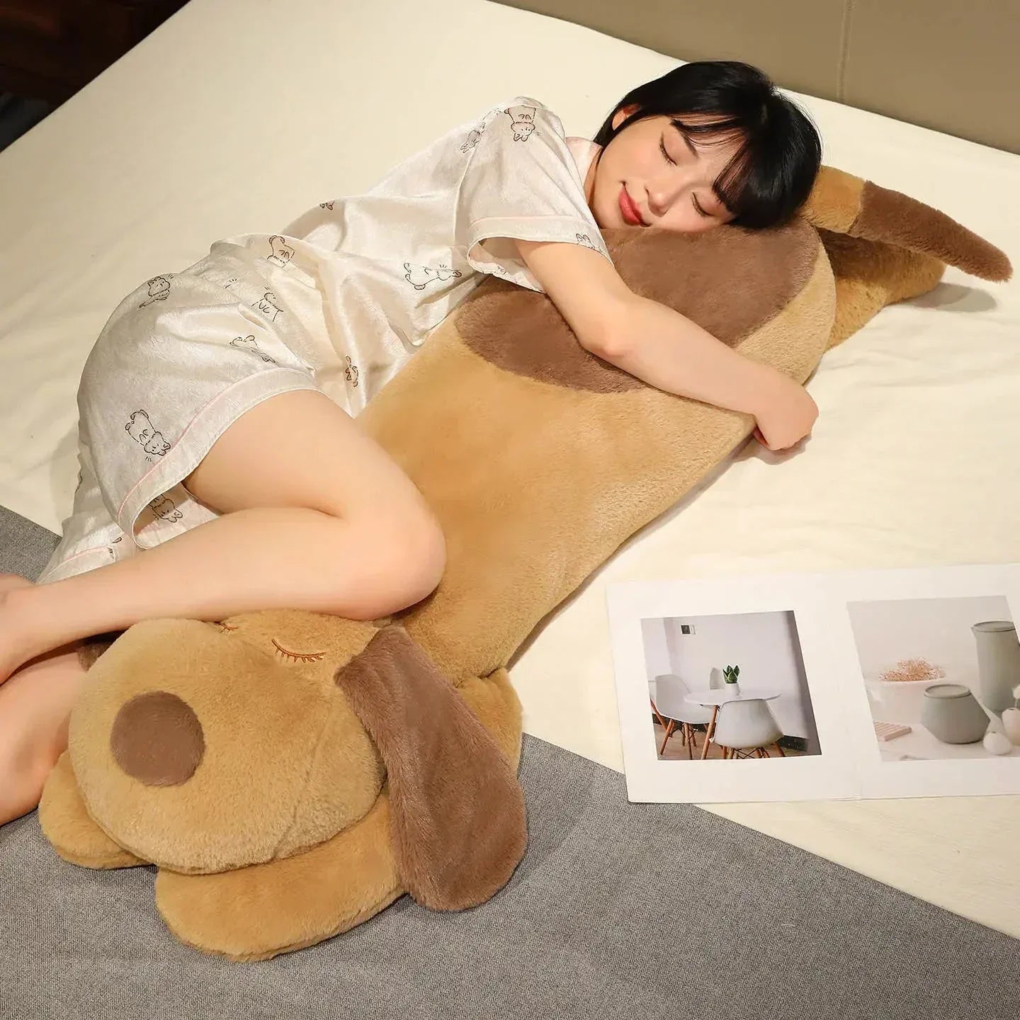 Cuddly Plush Puppy Hug Pillow - Luxicro