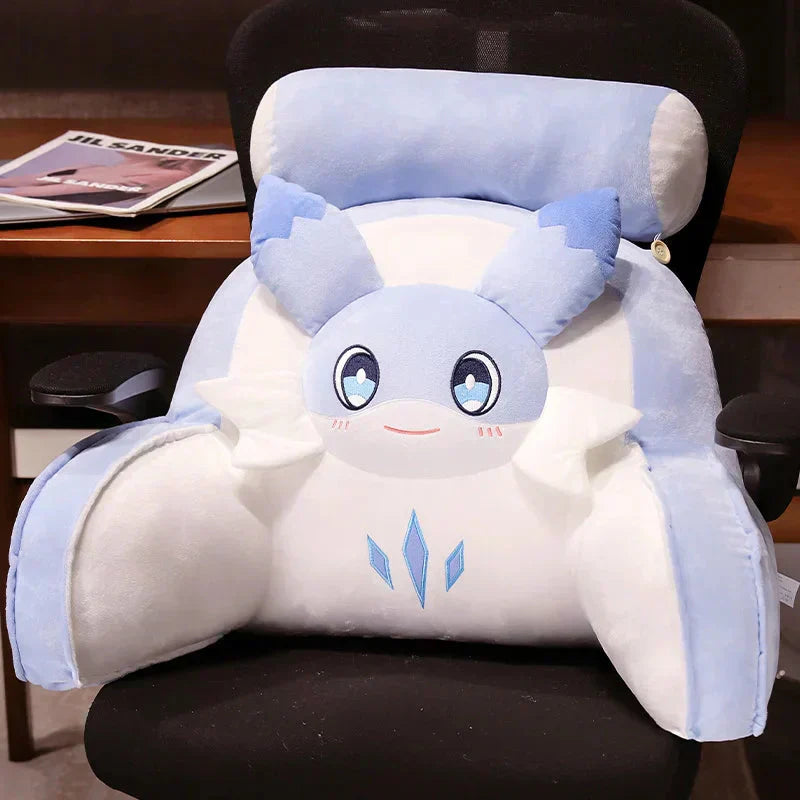 Soft Cushion Blue Dragon Ottoman Pillow