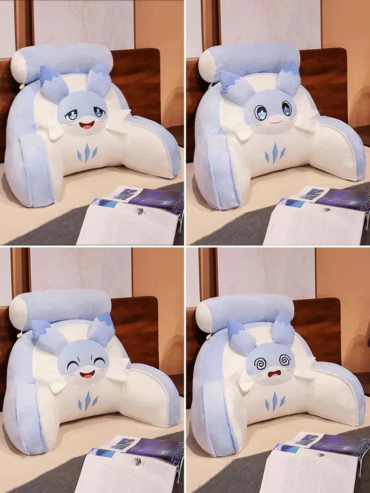 Soft Cushion Blue Dragon Ottoman Pillow