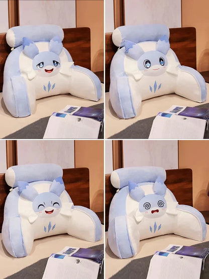 Soft Cushion Blue Dragon Ottoman Pillow